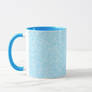 Blue Mosaic Pixelation Mug