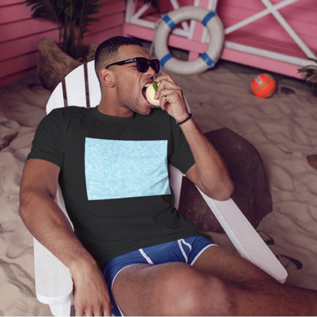 Blue Mosaic Pixelation T-Shirt (Creator Uploaded)