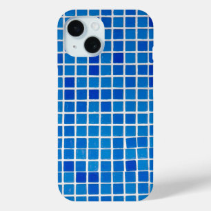 Blue Mosaic Tile iPhone 15 Case
