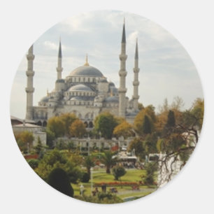 Blue Mosque Classic Round Sticker
