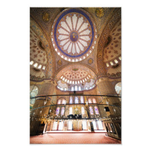 Blue Mosque Interior Architecture Photo Print
