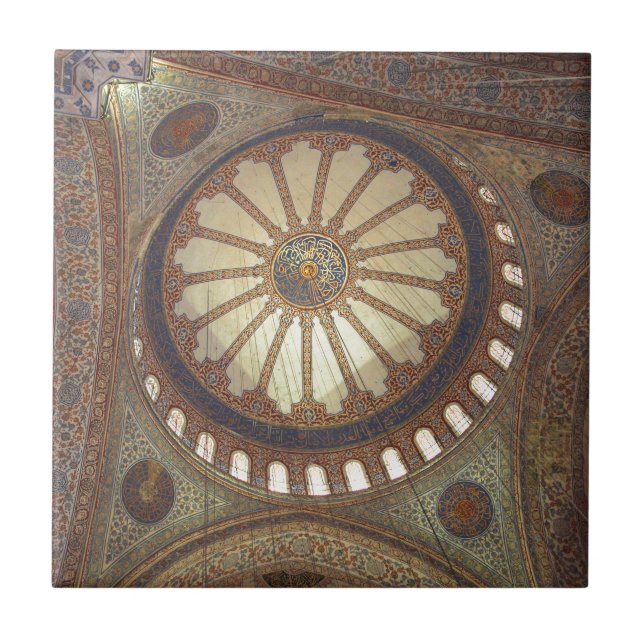 Blue Mosque Interior Istanbul, Turkey Tile (Front)