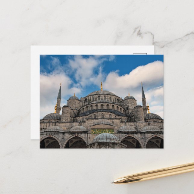 Blue mosque Istanbul Postcard (Front/Back In Situ)