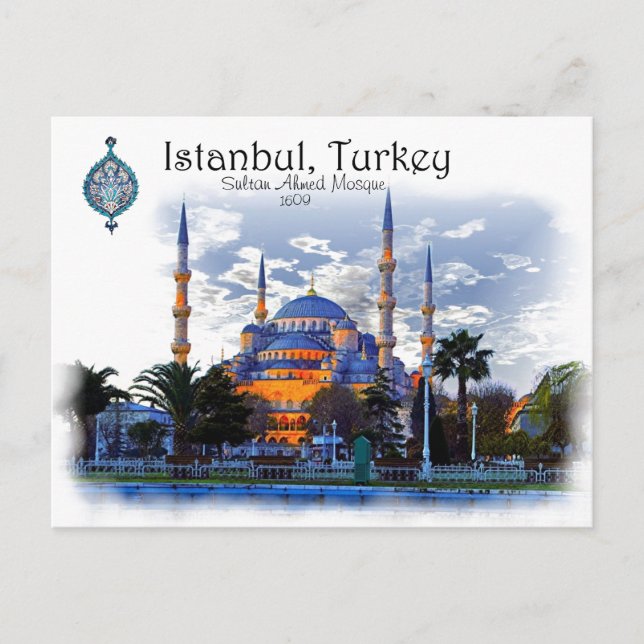 Blue Mosque- Istanbul, Turkey Postcard (Front)