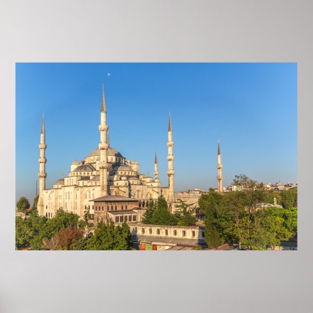 Blue Mosque Landscape Poster (Front)