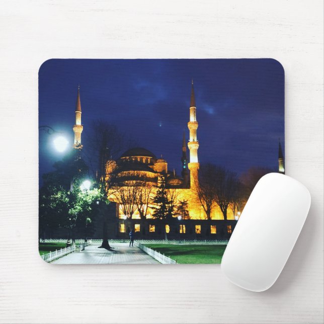Blue Mosque Mouse Pad (With Mouse)