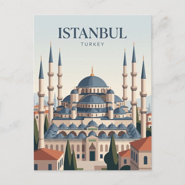 Blue Mosque Turkey Postcard (Front)