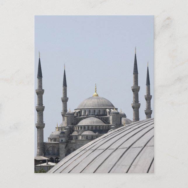 Blue Mosque with the curve of the main dome Postcard (Front)