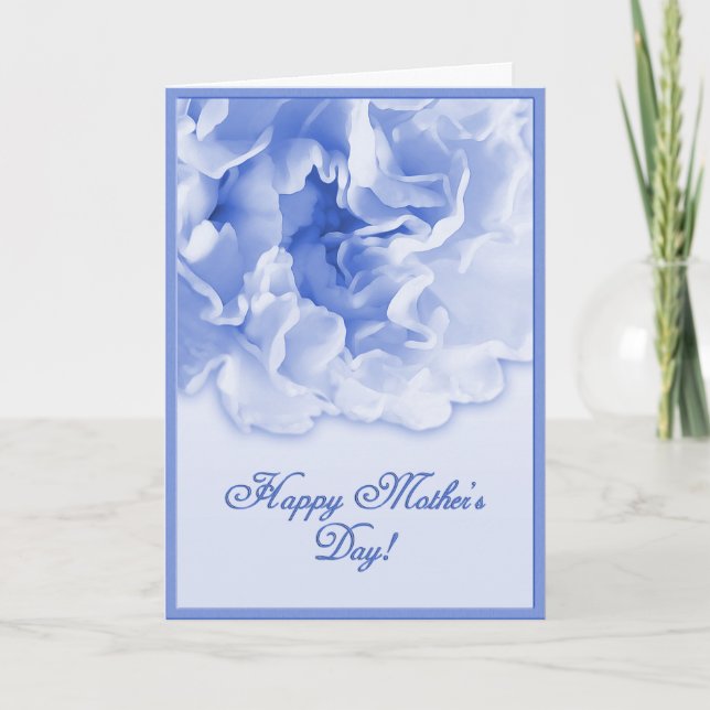 Blue Mother’s Day Carnation Card (Front)