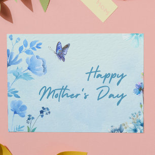 Blue Mother's Day Postcard