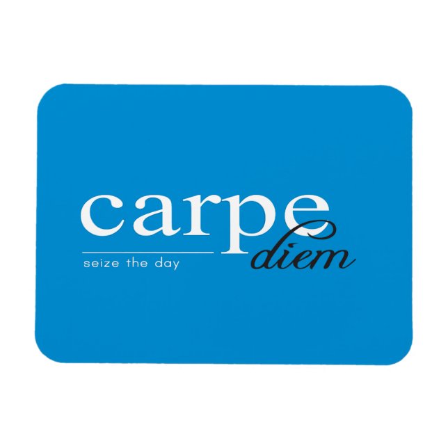 Blue Motivational Inspirational Quote Magnet (Horizontal)
