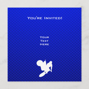 Blue Motocross Whip Invitation