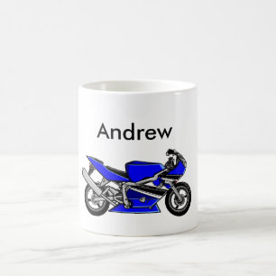 Blue Motorbike Coffee Mug