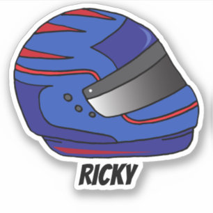 Blue Motorbike Helmet Motor Racing Fan