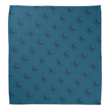 Blue Motorcycle Skull Crossbones Biker Bandanna