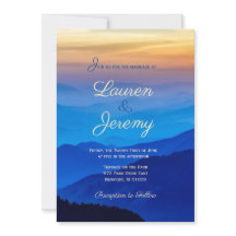 Blue mountain & Breathtaking Sunset Wedding