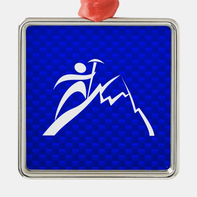 Blue Mountain Climbing Metal Tree Decoration (Front)
