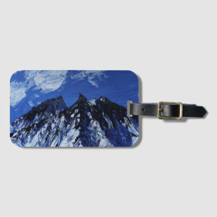 Blue mountain luggage tag