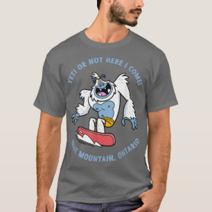 Blue Mountain, Ontario Yeti Snowboarding Vacation  T-Shirt