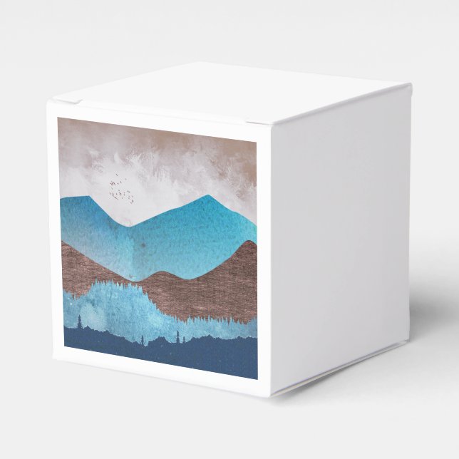 Blue Mountain Peaks Favour Box (Front Side)