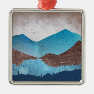 Blue Mountain Peaks Metal Tree Decoration
