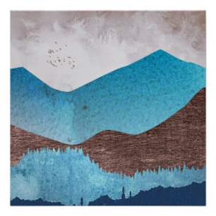 Blue Mountain Peaks Poster