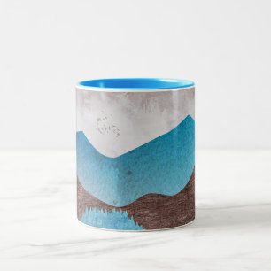 Blue Mountain Peaks Two-Tone Coffee Mug