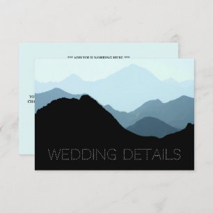 Blue Mountain Range, Rustic Wedding Detail Enclosure Card
