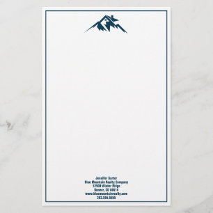 Blue Mountain Real Estate Company Custom Realtor Stationery
