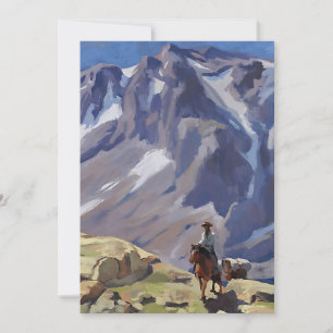 “Blue Mountain Rider” by Edgar Payne Invitation
