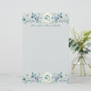 Blue Mountain Rose Personalized Stationery