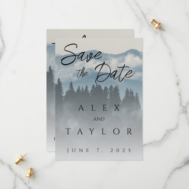 Blue Mountain Save the Date (Front/Back In Situ)