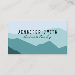 Blue Mountain Simple Modern Elegant Business Card