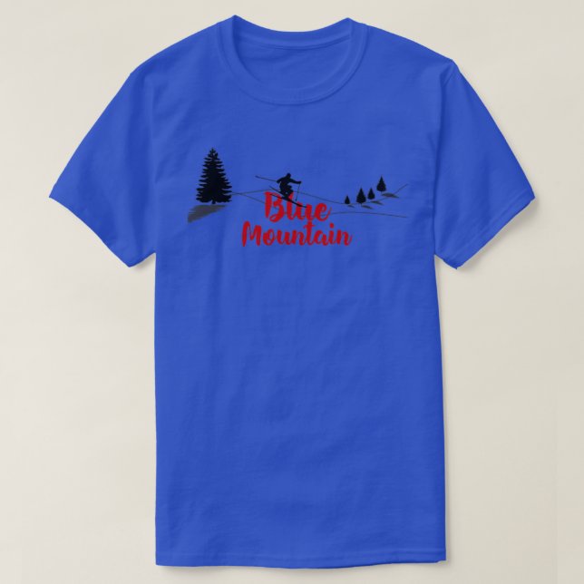 Blue Mountain Ski Long T-Shirt (Design Front)