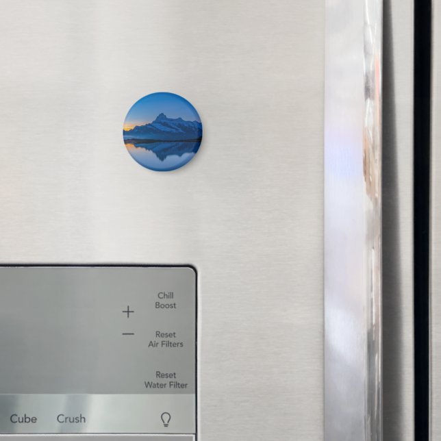Blue Mountain Sunset Water Reflection Magnet (In Situ (Fridge))