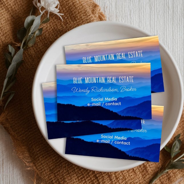 Blue Mountain View Professional Services Business Card (Creator Uploaded)