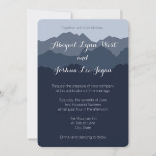 Blue Mountain Wedding Invitation