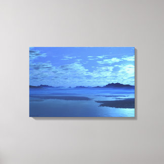 Blue Mountains Blue Lake Fine Art Canvas Wrap