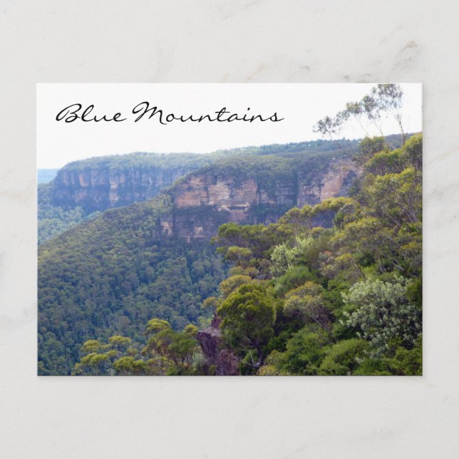 blue mountains cliff postcard (Front)