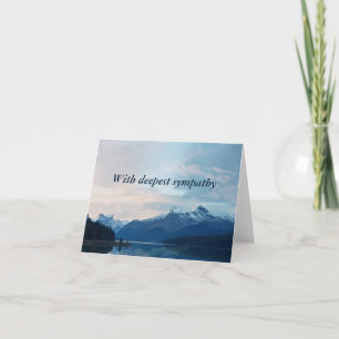 Blue Mountains Deepest Sympathy Condolences Card