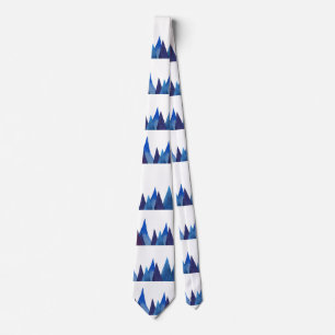 Blue Mountains  Pattern Neck Tie