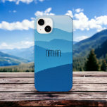 Blue Mountains Personalised  iPhone 13 Case<br><div class="desc">Blue Mountains Personalised by Cathy Thompson is an artistic mountain range in shades of Blue. Add your own name or initials. I have set up the template for you to customise. Easy to do,  no need to be tech savvy.</div>