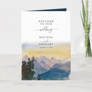 Blue Mountains Pine Wedding Order of Service Programme