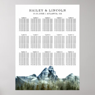 Blue Mountains Wedding Seating Chart