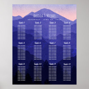 Blue Mountains Wedding Seating Chart