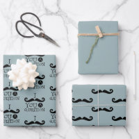 Blue Moustache You A Question Humour Father's Day