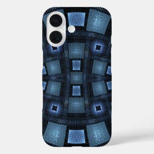 Blue Moves Abstract Pattern iPhone 16 Case