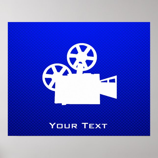Blue Movie Camera Poster (Front)