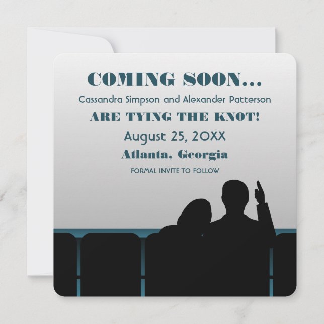 Blue Movie Theatre Save the Date (Front)