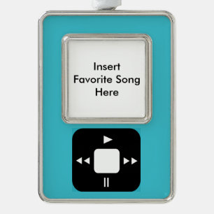 Blue MP3 Player Ornament - Add Your Favourite Song